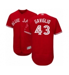 Men's Toronto Blue Jays #43 Sam Gaviglio Scarlet Alternate Flex Base Authentic Collection Alternate Baseball Player Jersey