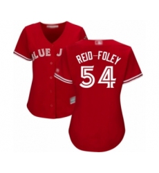 Women's Toronto Blue Jays #54 Sean Reid-Foley Authentic Scarlet Alternate Baseball Player Jersey