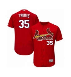 Men's St. Louis Cardinals #35 Lane Thomas Red Alternate Flex Base Authentic Collection Baseball Player Jersey