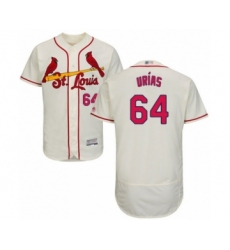 Men's St. Louis Cardinals #64 Ramon Urias Cream Alternate Flex Base Authentic Collection Baseball Player Jersey