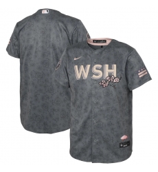Men's Washington Nationals Blank Nike Gray 2022 City Connect Replica Player Jersey