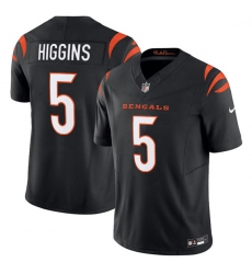 Men's Cincinnati Bengals #5 Tee Higgins Black F.U.S.E. Vapor Untouchable Limited Football Stitched Jersey
