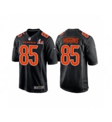 Men's Cincinnati Bengals #85 Tee Higgins 2022 Black Super Bowl LVI Game Stitched Jersey