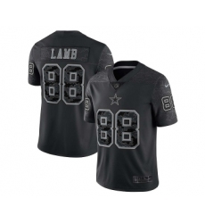 Men's Dallas Cowboys #88 CeeDee Lamb Black Reflective Limited Stitched Football Jersey
