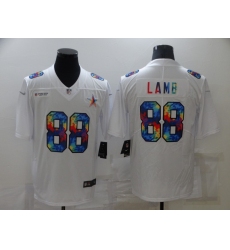 Men's Dallas Cowboys #88 CeeDee Lamb White Rainbow Version Nike Limited Jersey