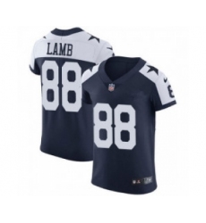 Men's Nike Cowboys #88 CeeDee Lamb Navy Blue Thanksgiving Stitched Vapor Untouchable Elite Jersey