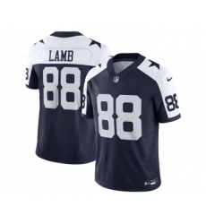 Men's Nike Dallas Cowboys #88 CeeDee Lamb Navy Thanksgiving 2023 F.U.S.E. Limited Stitched Football Jersey