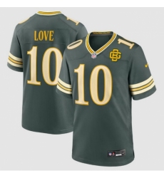 Men's Green Bay Packers #10 Jordan Love Nike Green 2026 Rivalries Collection Game Jerseys