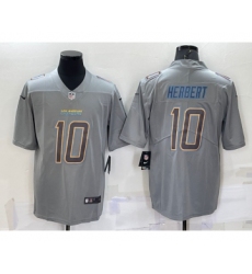 Men's Los Angeles Chargers #10 Justin Herbert Grey Atmosphere Fashion 2022 Vapor Untouchable Stitched Nike Limited Jersey