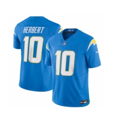 Men's Nike Los Angeles Chargers #10 Justin Herbert Blue 2023 F.U.S.E. Vapor Untouchable Limited Stitched Jersey