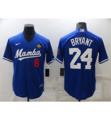 Men's Nike Los Angeles Dodgers #24 Kobe Bryant Blue Stitched Baseball Jersey