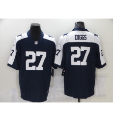 Men's Dallas Cowboys #27 Trevon Diggs Blue Throwback Limited Stitched Football Jersey