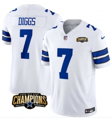 Men's Dallas Cowboys #7 Trevon Diggs White 2023 F.U.S.E. NFC East Champions Football Stitched Jersey