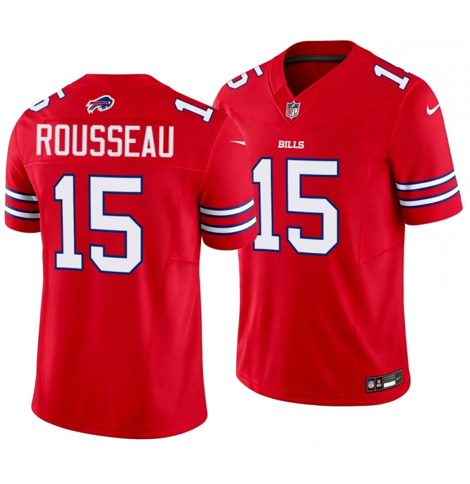 Men's Buffalo Bills #15 Gregory Rousseau Red 2026 F.U.S.E.Vapor Untouchable Limited Football Stitched Jersey