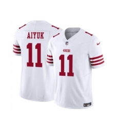 Men's Nike San Francisco 49ers #11 Brandon Aiyuk White 2023 F.U.S.E. Vapor Limited Football Stitched Jersey
