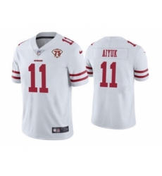 Men's San Francisco 49ers #11 Brandon Aiyuk White 2021 75th Anniversary Vapor Untouchable Limited Jersey