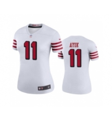 Women San Francisco 49ers #11 Brandon Aiyuk White Rush Jersey