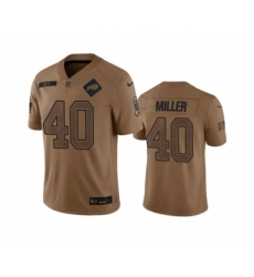 Men's Nike Buffalo Bills #40 Von Miller 2023 Brown Salute To Service Limited Football Stitched Jersey