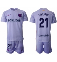 Men 2021-2022 Club Barcelona away purple 21 Soccer Jersey