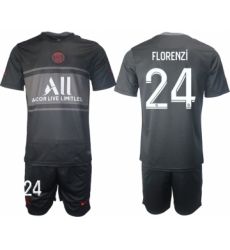 Men 2021-2022 Club Paris St German Second away black 24 Soccer Jersey