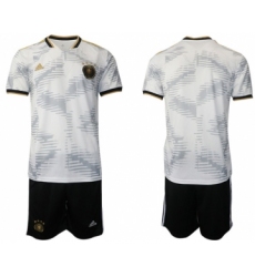 Men's Germany Blank White Home Soccer Jersey Suit