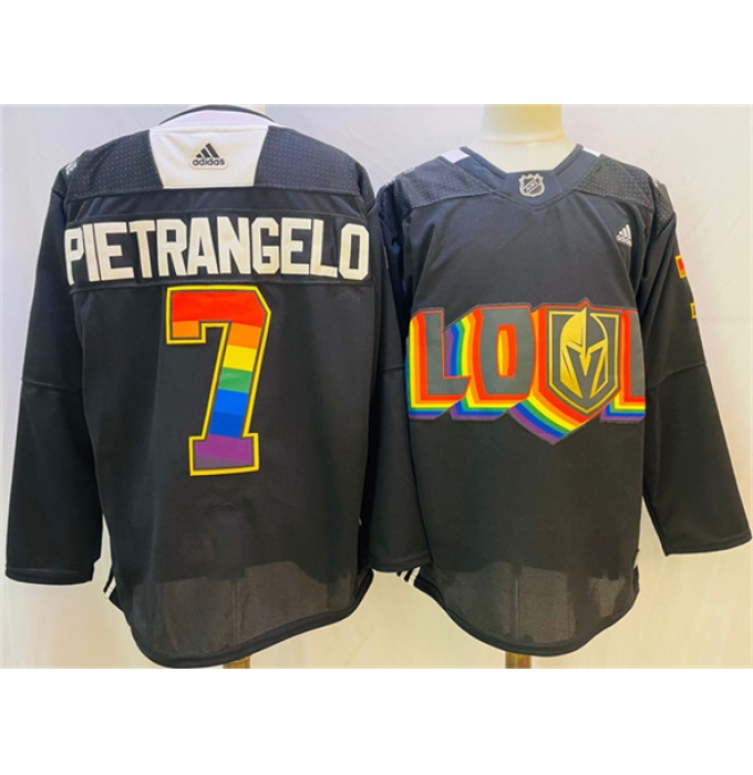 Men's Vegas Golden Knights #7 Alex Pietrangelo Black 2024-25 Home Stitched Hockey Jersey