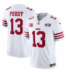 Youth San Francisco 49ers #13 Brock Purdy White 2023 F U S E With Vapor Untouchable Limited Stitched Football 2024 Super Bowl LVIII Jersey