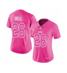 Women's New York Jets #26 Le Veon Bell Limited Pink Rush Fashion Football Jersey