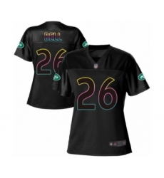 Women's New York Jets #26 Le'Veon Bell Game Black Fashion Football Jersey