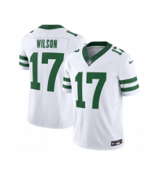 Men's Nike New York Jets #17 Garrett Wilson White 2023 F.U.S.E. Vapor Limited Throwback Stitched Football Jersey