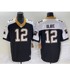 Men's New Orleans Saints #12 Chris Olave Black 2023 FUSE 1987 Legacy Vapor Stitched Jersey