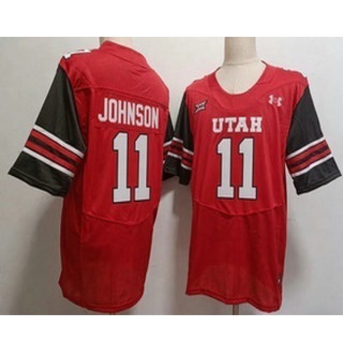 Men's Utah Utes #11 Ricky Johnson Red College Football Jersey