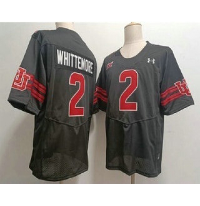 Men's Utah Utes #2 Creed Whittemore Black College Football Jersey