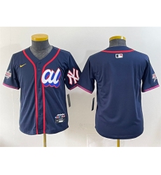 Women's American League New York Yankees Blank Navy 2025 All-Star Edition Limited Stitched Baseball Jersey(Run Small)