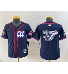Women's American League Toronto Blue Jays Team Big Logo Navy 2025 All-Star Edition Limited Stitched Baseball Jersey(Run Small)
