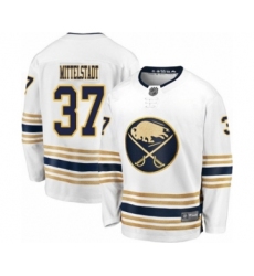 Men's Buffalo Sabres #37 Casey Mittelstadt Fanatics Branded White 50th Season Breakaway Hockey Jersey