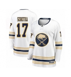 Women's Buffalo Sabres #17 Vladimir Sobotka Fanatics Branded White 50th Season Breakaway Hockey Jersey