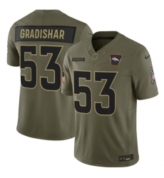 Men's Denver Broncos #53 Bill Romanowski Olive 2025 Salute to Service Limited Football Stitched Jersey