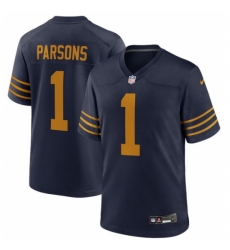 Youth Green Bay Packers Micah Parsons #1 Blue Nike F U S E Stitched NFL Jersey