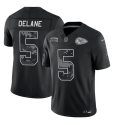 Men's Kansas City Chiefs #5 Mansoor Delane Black 2026 F.U.S.E. Salute to Service Limited Football Stitched Jersey