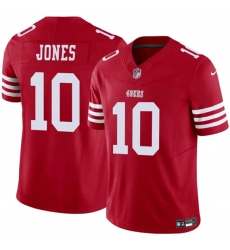 Men's San Francisco 49ers #10 Mac Jones Red 2025 F.U.S.E. Vapor Untouchable Limited Football Stitched Jersey