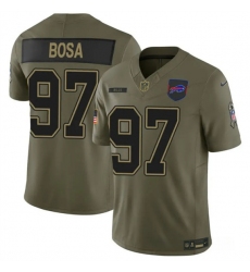 Men's Buffalo Bills #97 Joey Bosa Olive 2025 F.U.S.E. Salute to Service Limited Football Stitched Jersey