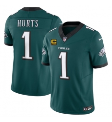 Men's Philadelphia Eagles #1 Jalen Jurts Green 2025 F.U.S.E. With 4-Star C Vapor Untouchable Limited Stitched Football Jersey
