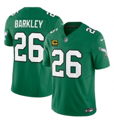 Men's Philadelphia Eagles #26 Saquon Barkley Kelly Green 2025 F.U.S.E. With 4-Star C Vapor Untouchable Limited Throwback Stitched Football Jersey