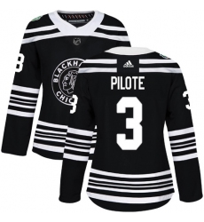 Women's Adidas Chicago Blackhawks #11 Jordan Schroeder Authentic Black 2019 Winter Classic NHL Jersey