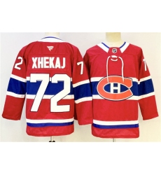 Men's Montreal Canadiens #72 Arber Xhekaj Red 2024-25 Stitched Jersey