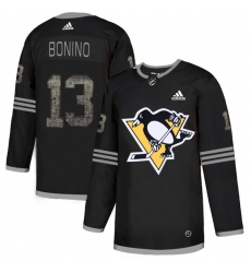 Men's Adidas Pittsburgh Penguins #13 Nick Bonino Black Authentic Classic Stitched NHL Jersey