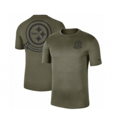 Football Men's Pittsburgh Steelers Olive 2019 Salute to Service Sideline Seal Legend Performance T-Shirt