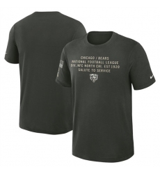 Men's Chicago Bears Dark Green 2025 Salute to Service Sideline Slub Dri-FIT T-Shirt