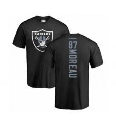 Football Oakland Raiders #87 Foster Moreau Black Backer T-Shirt